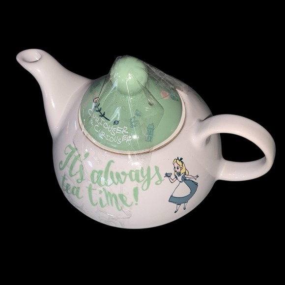 Disney Alice In Wonderland It's Always Tea Time Tea Set W/ Teapot,cup, Saucer - Picture 2 of 6